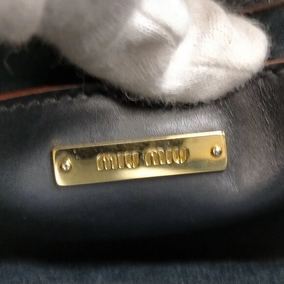 Miu Miu Hand Bag Black Leather mon-502-090525 - Picture 16 of 16